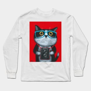 Kitty Photographer Long Sleeve T-Shirt